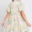 Floral Eyelet Lace Puff Sleeve Mini Dress