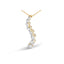 Collar de Pendiente de Diamante de Viaje Certificado AGS en Oro Amarillo de 14K