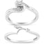 Anillo de Conjunto Nupcial de Diamante en Plata Esterlina .925 - Talla 7