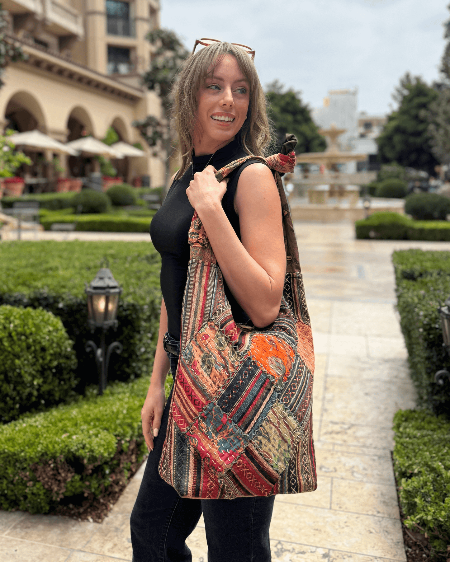 Bolso Hobo de Parchwork Acolchado de la Colección Kathmandu