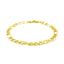 Bracelet Figaro Solide en Or Jaune 14k de 6,0 mm