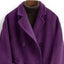 Manteau long slim en laine double face pour femmes