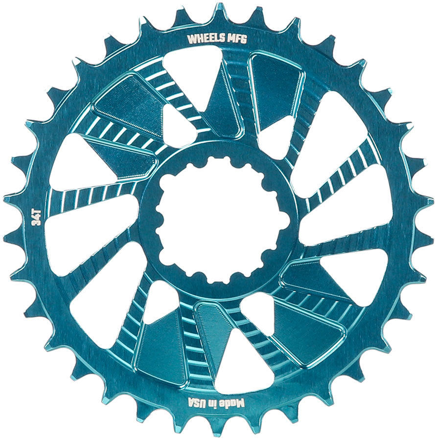 Wheels Manufacturing 34t SRAM Direct Mount Chainring - Teal