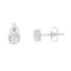 10K White Gold Diamond Bezel-Set Stud Earrings