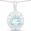 Ensemble de bijoux en argent sterling avec topaze bleue et blanche de 14,02 carats