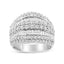 Bague en diamant en cluster en argent sterling .925 de 2,00 cttw - Taille 7