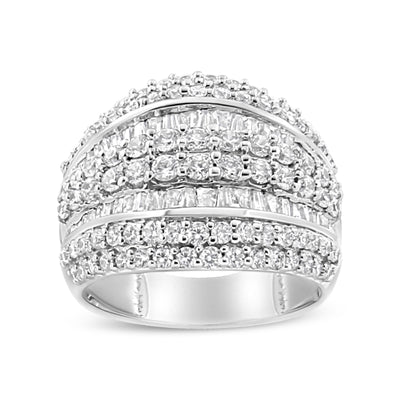 .925 Sterling Silver 2.00 Cttw Diamond Cluster Ring - Size 7