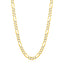 6.0mm 14K Yellow Gold Solid Pave Figaro Chain
