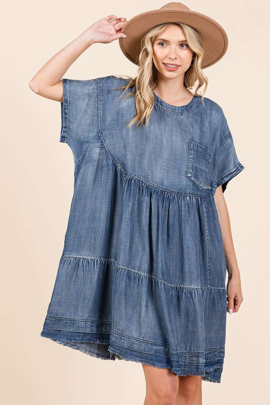 Robe Mini Surdimensionnée avec Design Boho pour Femmes