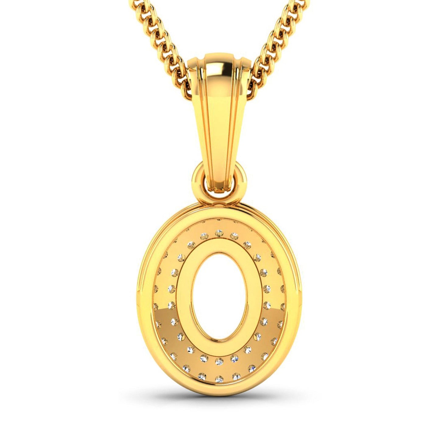 0.17 Carat Genuine White Diamond 14K Yellow Gold Pendant