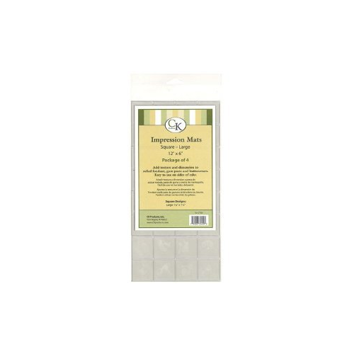 Tapis d'impression en fondant - Grand carré - Pack de 4