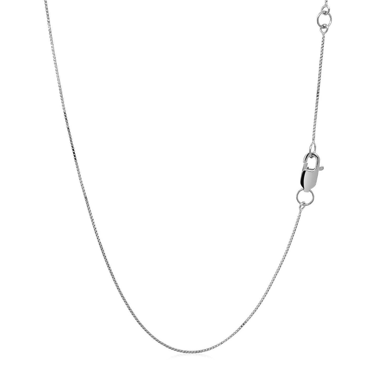 14k White Gold Double Extendable Box Chain Necklace