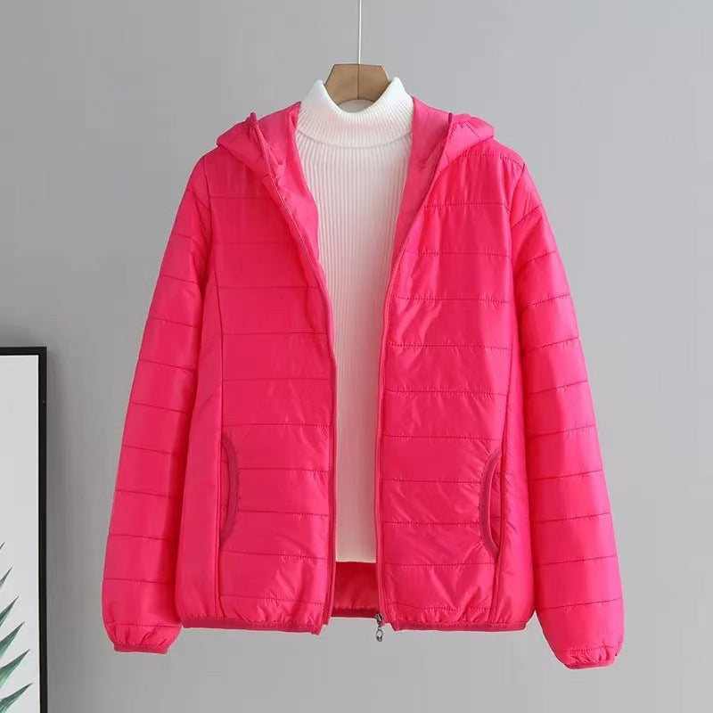 Chaqueta acolchada de algodón versátil para mujer
