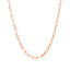 Collier en Chaîne Paperclip Délicat en Or Rose 14K