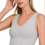 Top Cami Cropped en Coton Zenana à Col V