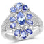 2.07 Carat Genuine Tanzanite Sterling Silver Engagement Ring