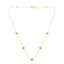 Collier en argent sterling plaqué or avec diamants