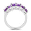 3.30 Carat Genuine Amethyst Sterling Silver Engagement Ring