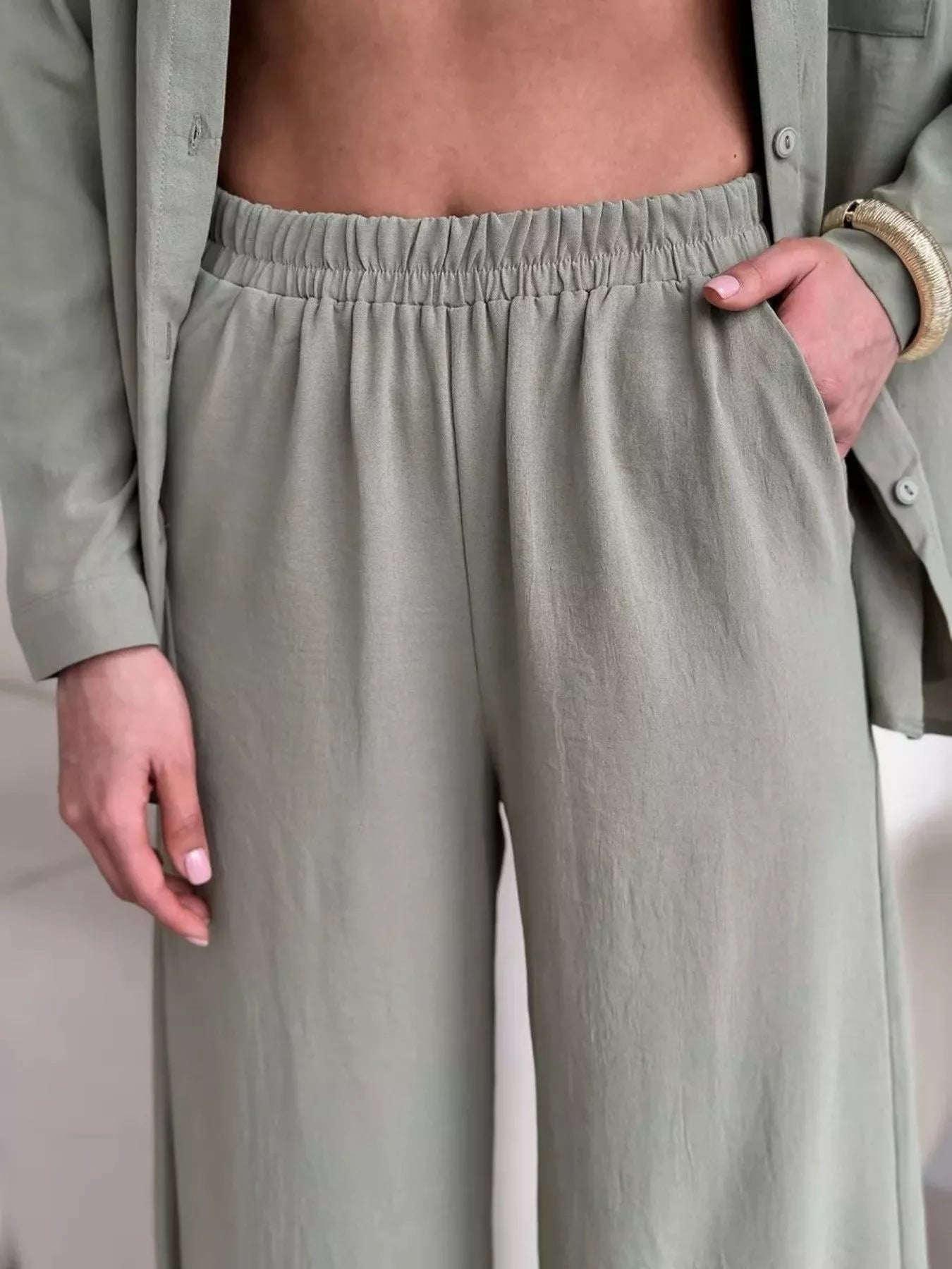 Premium Button Down Shirt and Pants Set