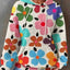 Floral Print Textured Drawstring Hoodie