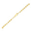 Bracelet en chaîne à perles coupées en forme de lune en or jaune 14 carats