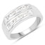 Bague de fiançailles en saphir blanc de 0,70 carat en argent sterling
