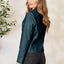 Veste zippée classique à col pour femmes pour une élégance au quotidien