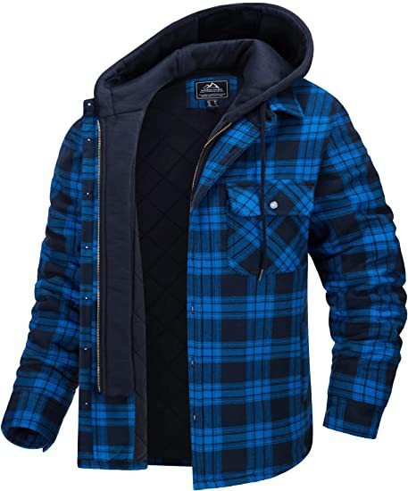Men's Plaid Hooded Coat - Stylish Winter Outerwear