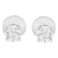Boucles d'oreilles en diamant solitaire à taille pie en or blanc 14K 1/2 Cttw