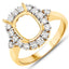 Bague de fiançailles semi-montée en or jaune 14K avec diamant blanc de 0,54 carat