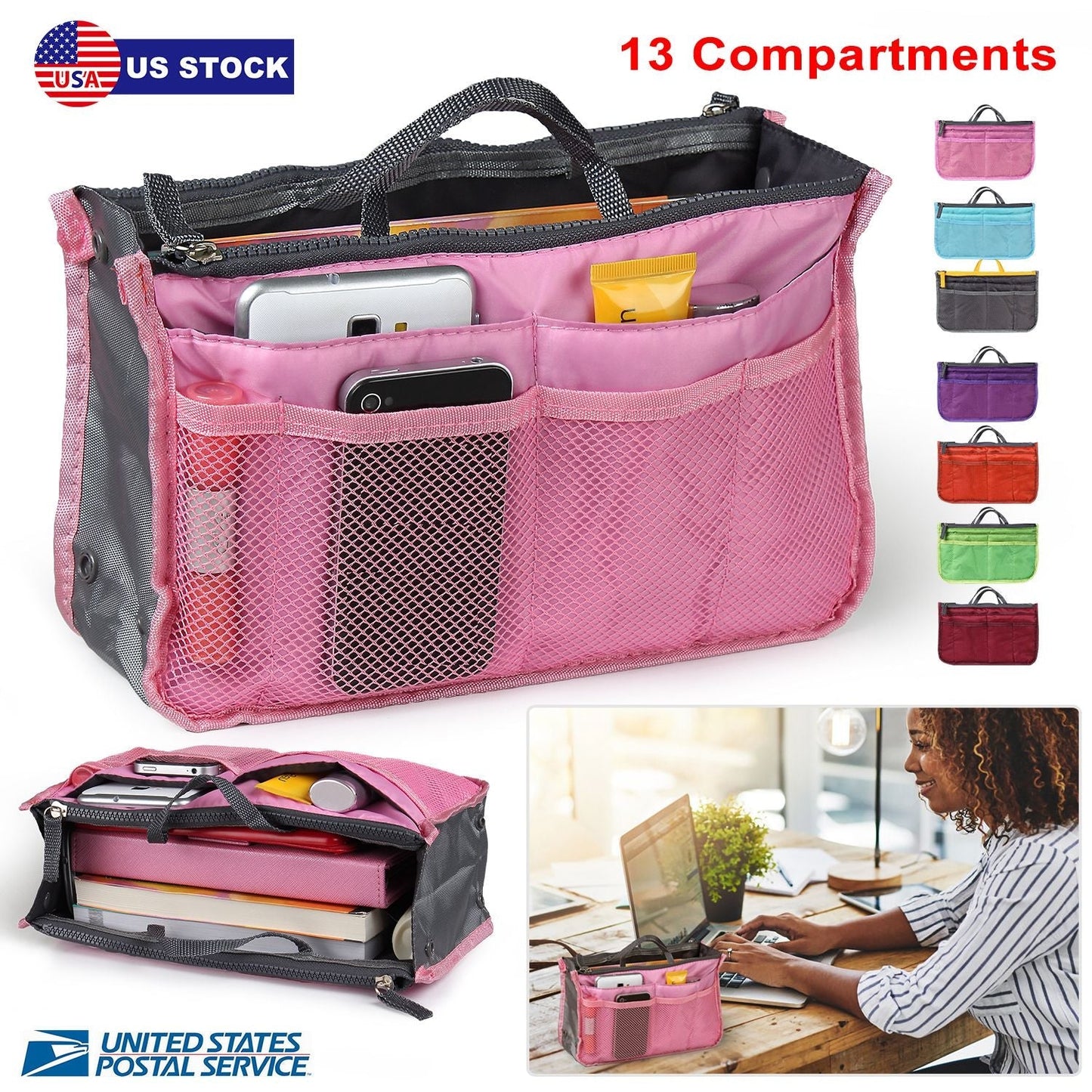 Premium Travel Handbag Organizer Insert for Women