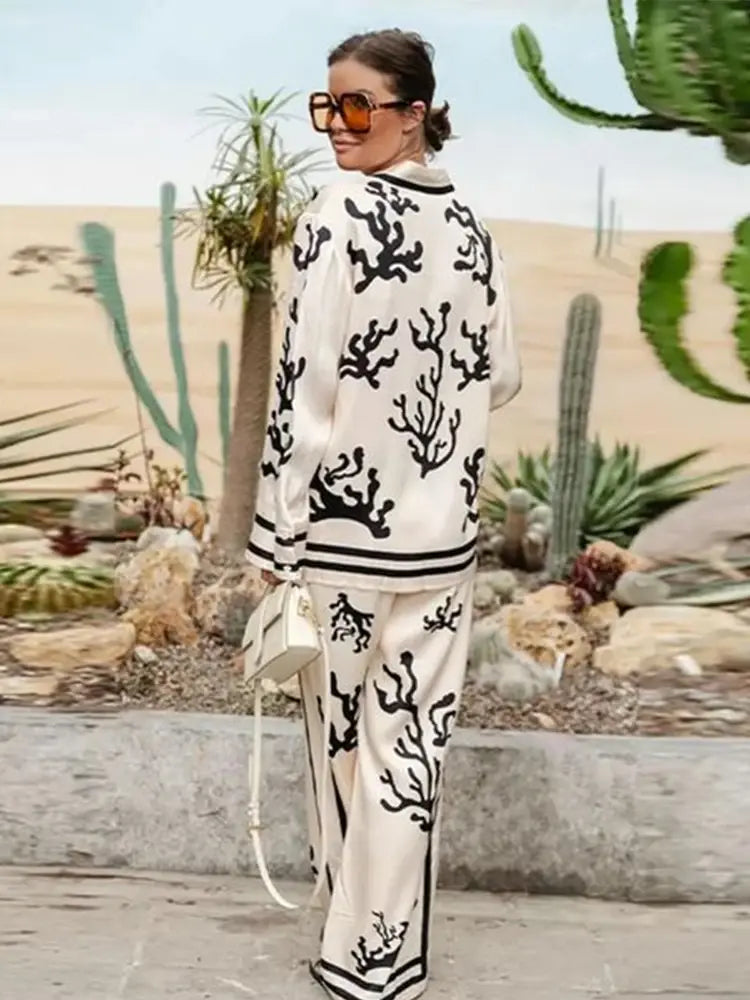 Ensemble de Pantalons Imprimés Élégants pour Femmes