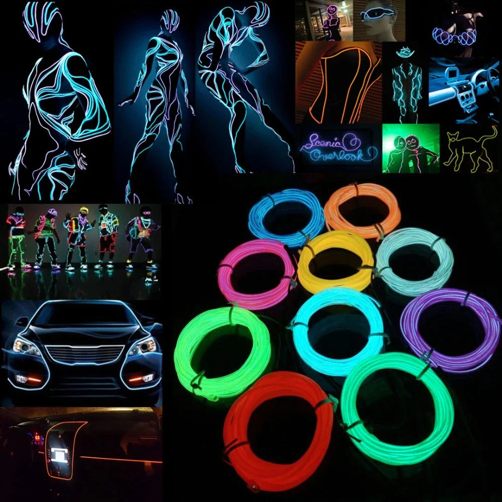 Guirlande lumineuse LED EL Neon avec contrôleur