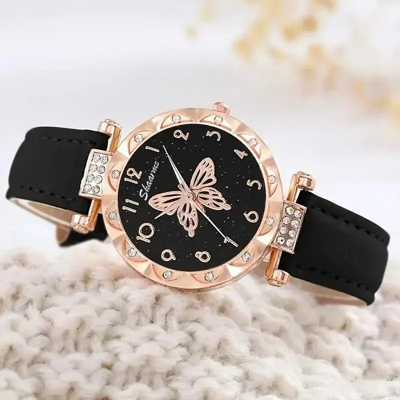 Luxury Rhinestone Butterfly Jewelry Set