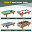 4-in-1 Combo Game Table Set with Foosball, Billiards, and Hockey