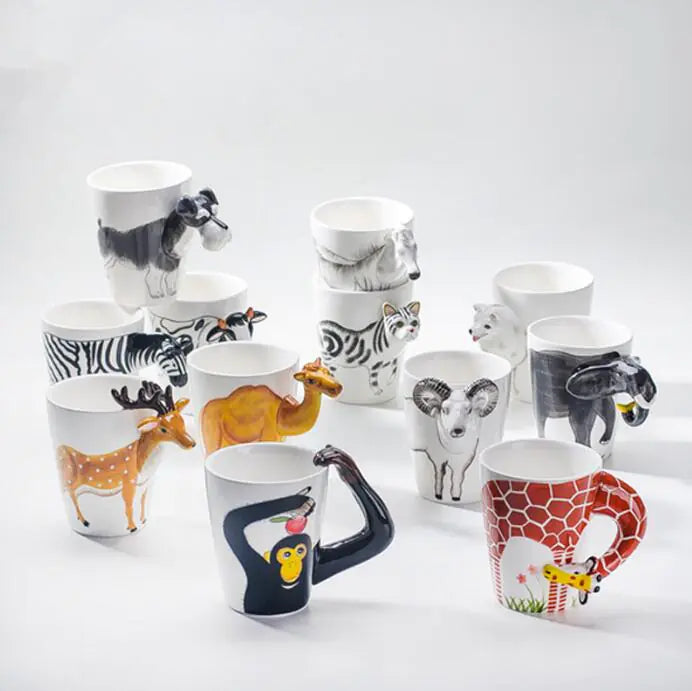3D Animal Ceramic Mug - Unique Drinkware