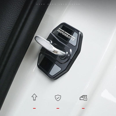 Premium Stainless Steel Car Door Lock Covers - 4 Pack