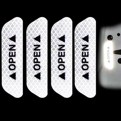 Reflective Warning Stickers for Enhanced Vehicle Safety - 4PCS Set