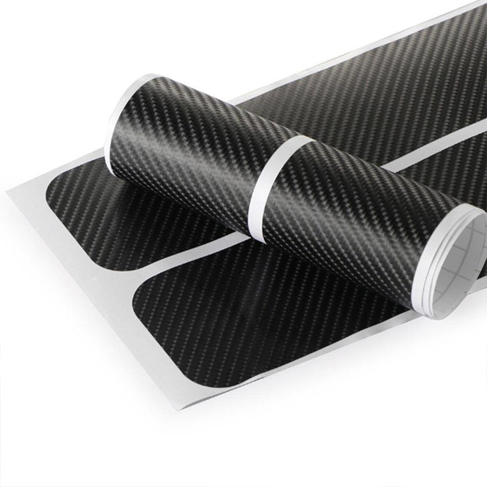 4PCS Universal Carbon Fiber Car Door Sill Protectors