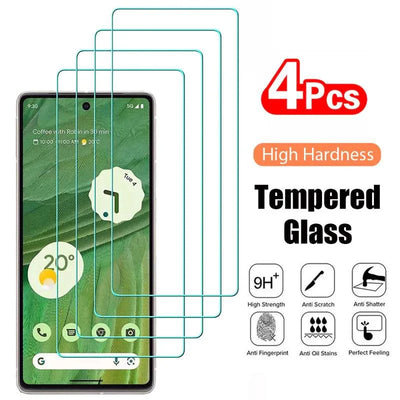 PixelGuard 4-Pack Tempered Glass Screen Protectors for Google Pixel