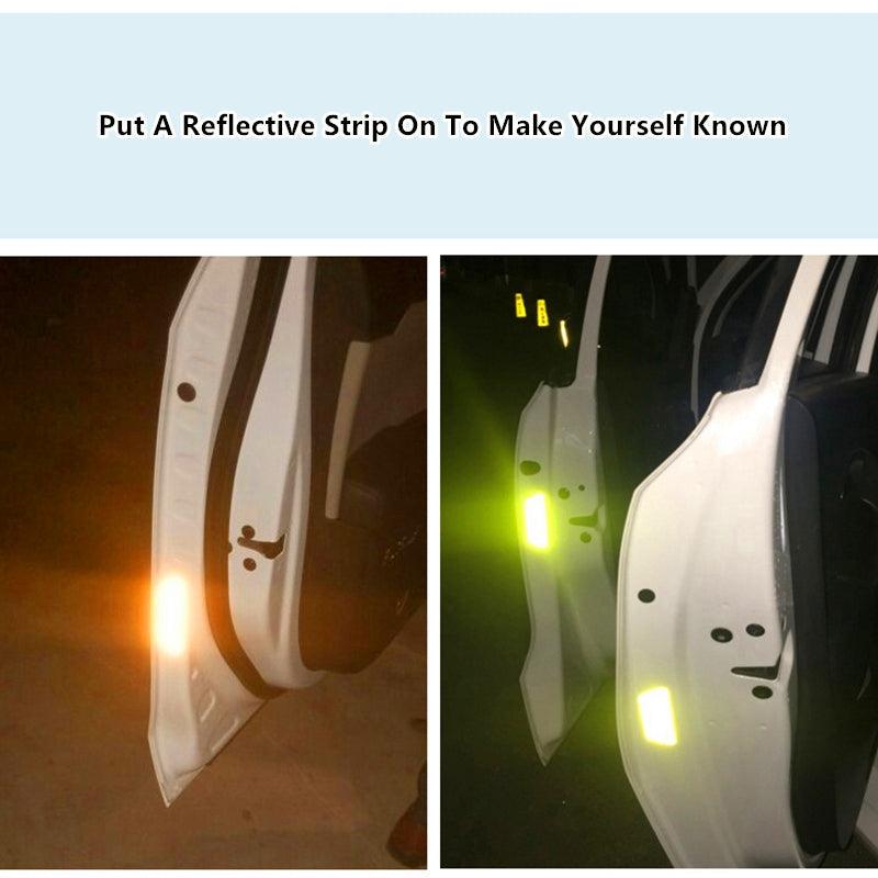 4Pcs Car Door Reflective Safety Stickers - Universal Warning Mark