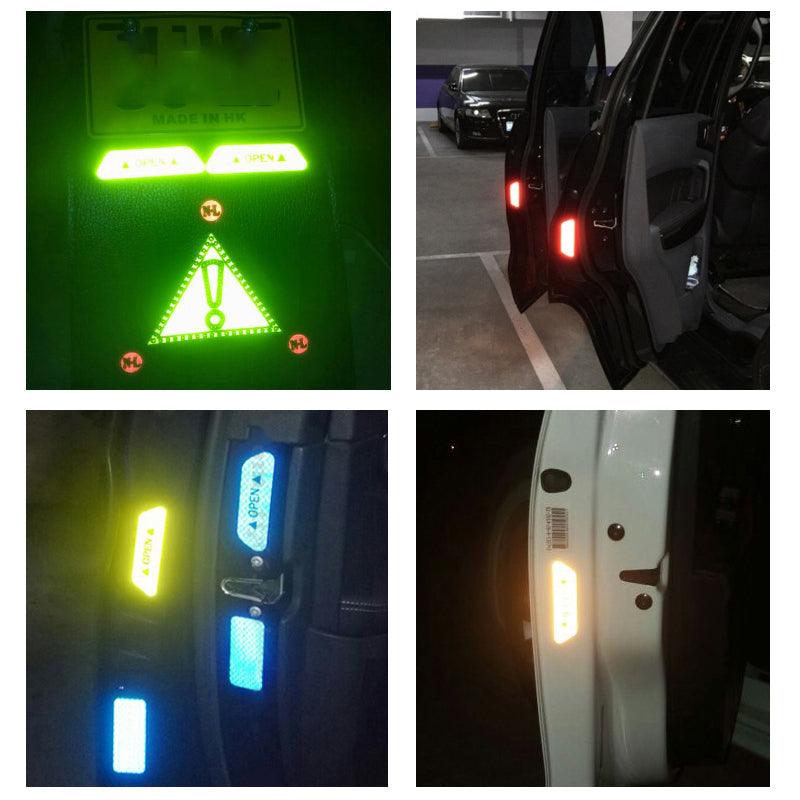 4Pcs Car Door Reflective Safety Stickers - Universal Warning Mark