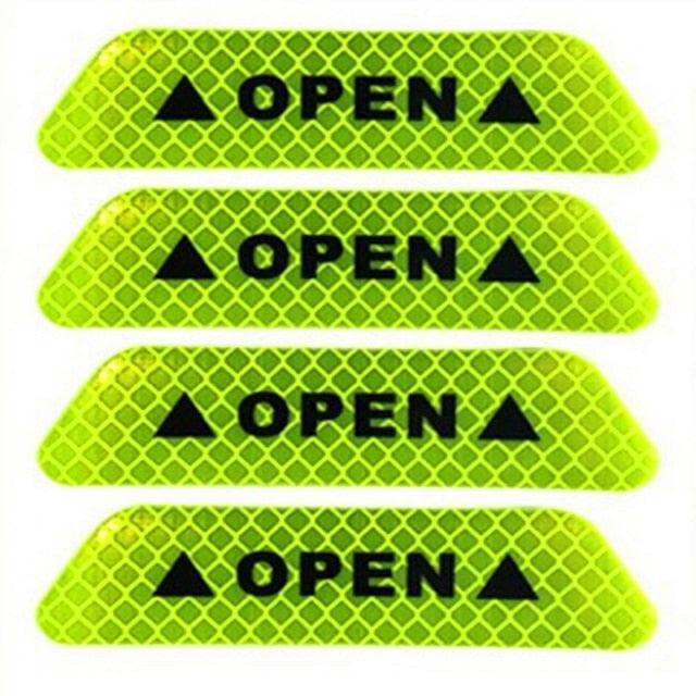 4Pcs Car Door Reflective Safety Stickers - Universal Warning Mark