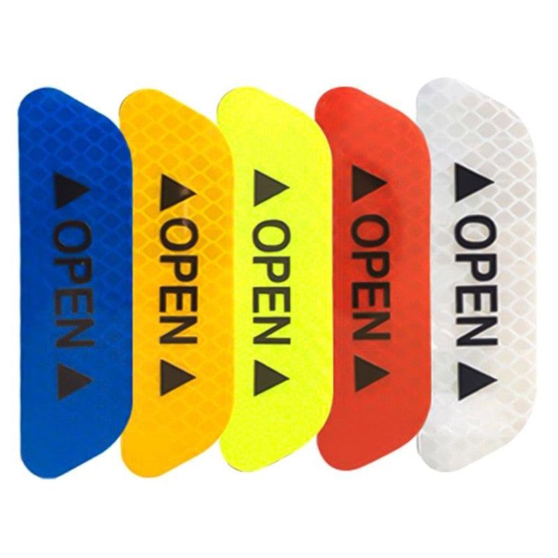 4Pcs Car Door Reflective Safety Stickers - Universal Warning Mark