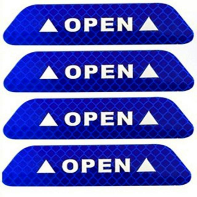 4Pcs Car Door Reflective Safety Stickers - Universal Warning Mark