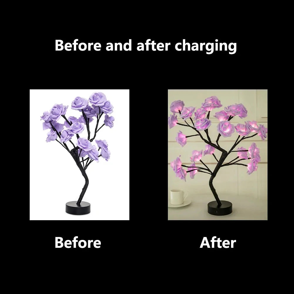 Enchanting LED Rose Flower Table Lamp