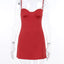 Vestido Mini A-line Sin Mangas Rojo Elegante para Mujeres