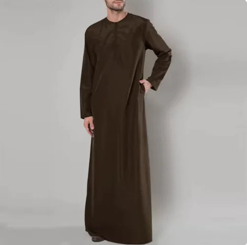 Kurta Robe Islamique à Manches Longues pour Hommes