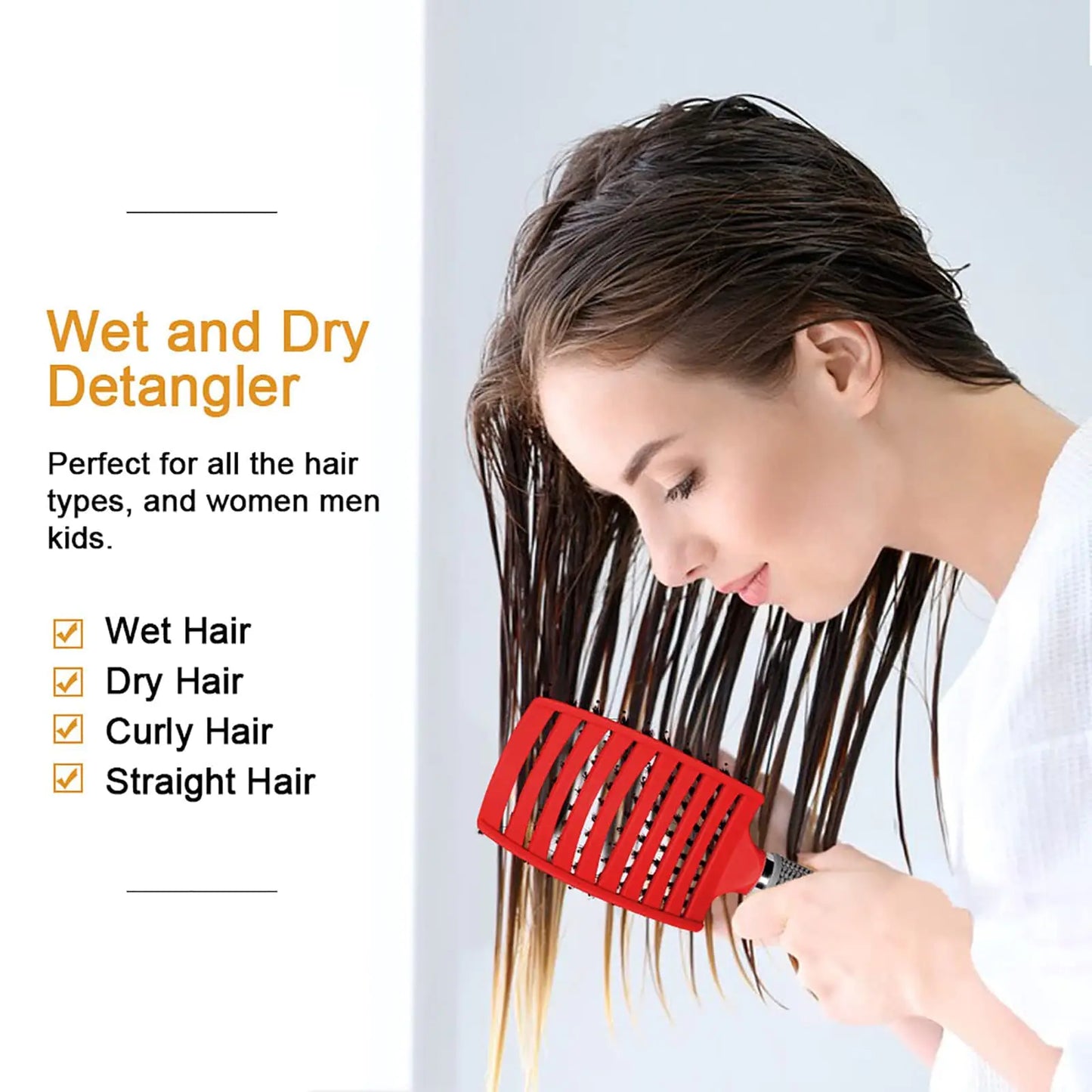 Brosse Démêlante Hairstreaq - Brosse Aérée Premium pour Tous Types de Cheveux