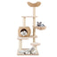 Árbol para gatos de 5 capas con postes de rascado de sisal - Beige